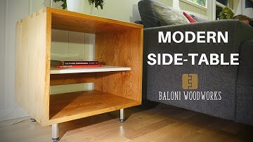 Making a Modern SIDE-TABLE with Box Joints! // Baloni Woodworks