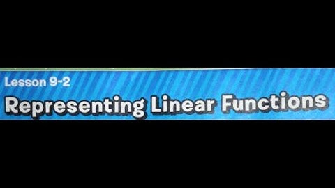 9 2 Representing Linear Functions
