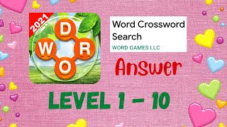 Word Crossword Search - Level 1-10 | TUTORIAL | ANSWER #wordcrosswordsearch #tutorial #answer screenshot 2