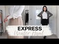 Express Winter 2020 Try On Haul | Petite Fashion | Skirts + Blazers