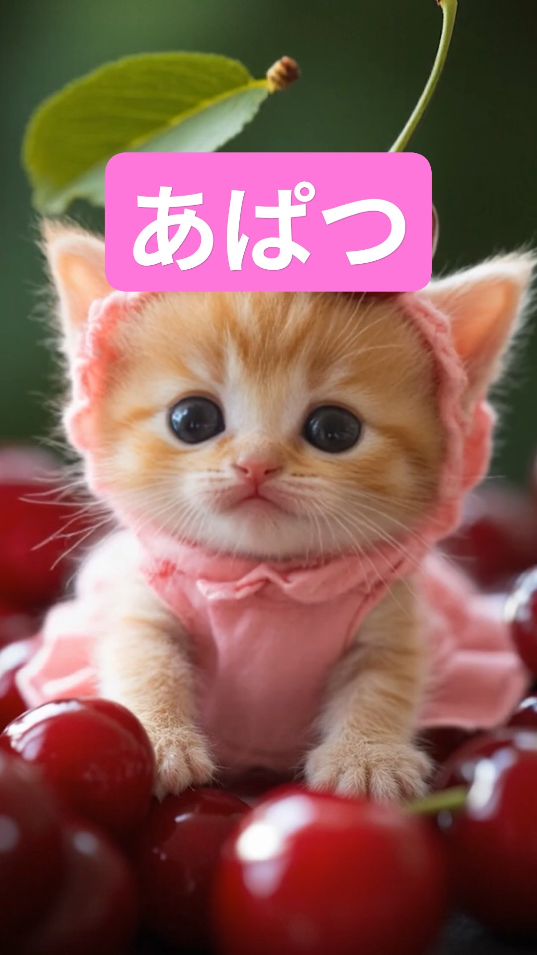 かわいすぎる😍歌うAI猫ちゃん❤️】さくらんぼねこちゃん#APT