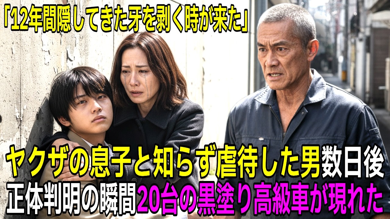 「ヤクザの大物」の息子と知らず殴り続けた男→父親の正体が判明した瞬間、20台の「黒塗りの高級車」が現れた【感動する話】【朗読】