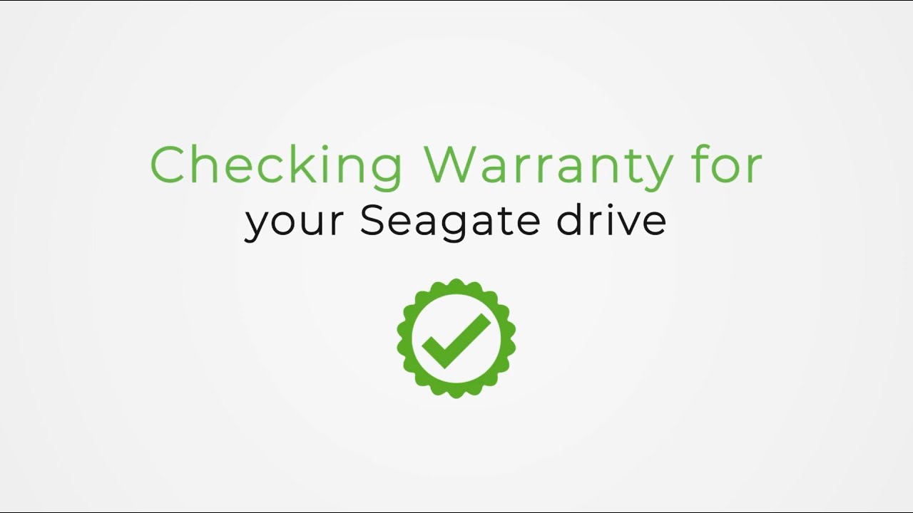 rør Svane Skygge How To Check Your Seagate Drive Warranty Status - YouTube