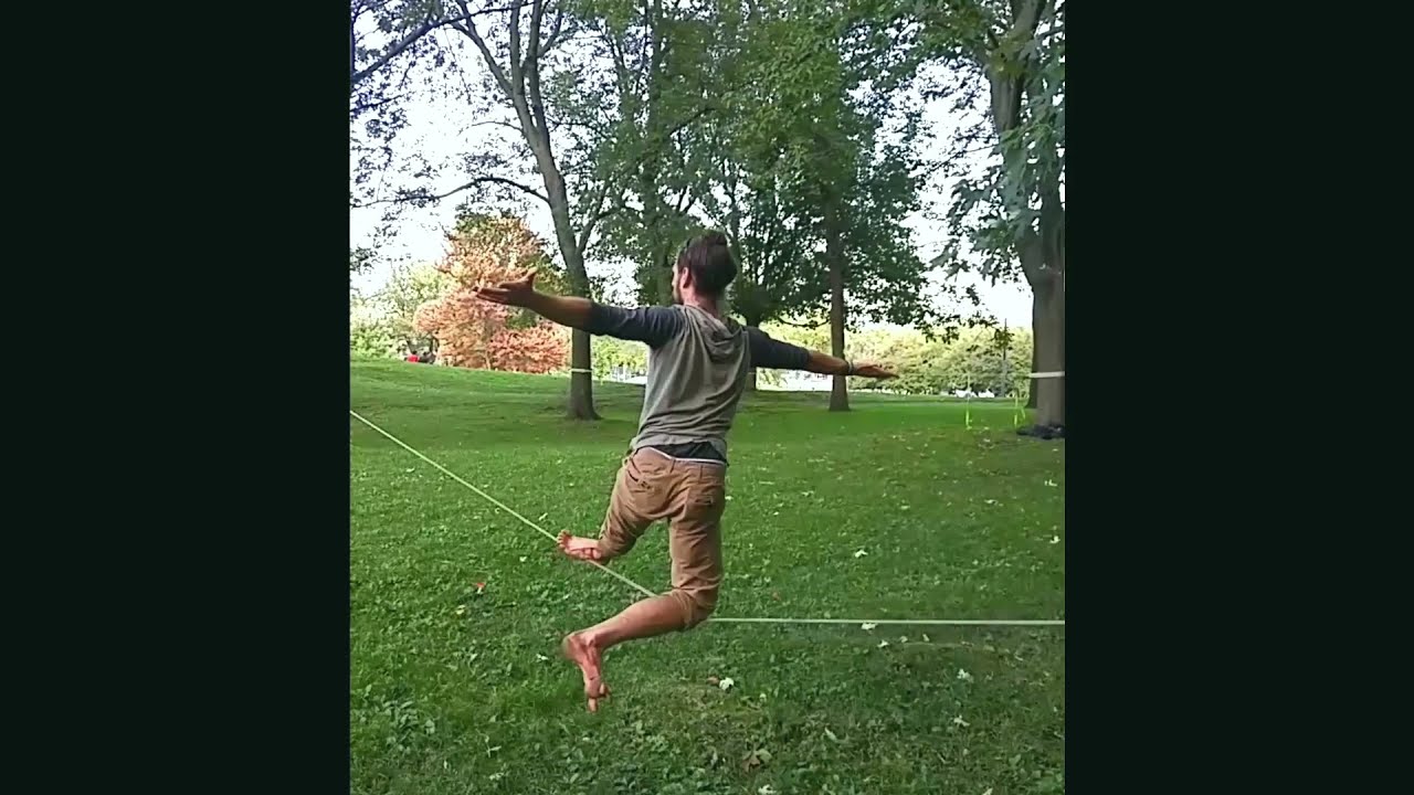 Slackline training demo