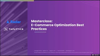 E-Commerce Live Masterclass with Taplytics and Radar