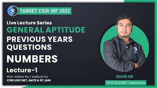Numbers | General Aptitude PYQs | Target CSIR JRF 2022 | LIVE Lecture Series | IFAS | L1