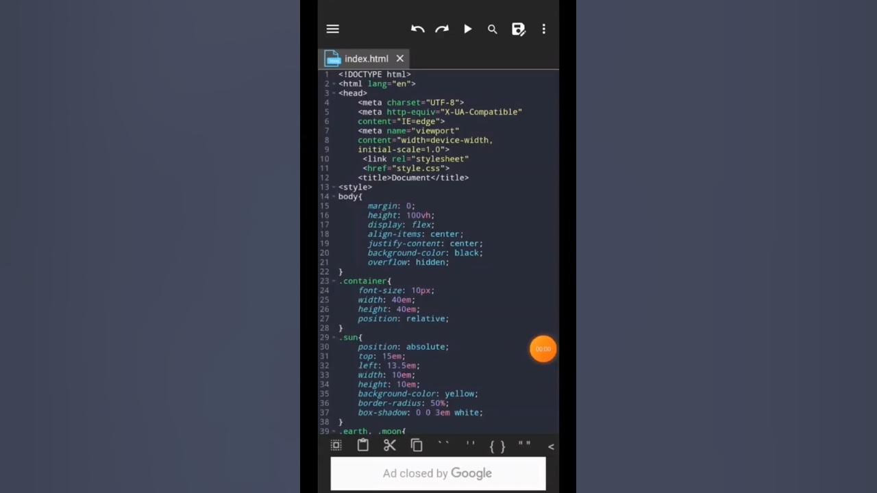 Solar system html css youtube