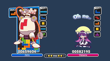 [Puyo Puyo Tetris AI] Zetris vs Wataame (23) - AI vs AI