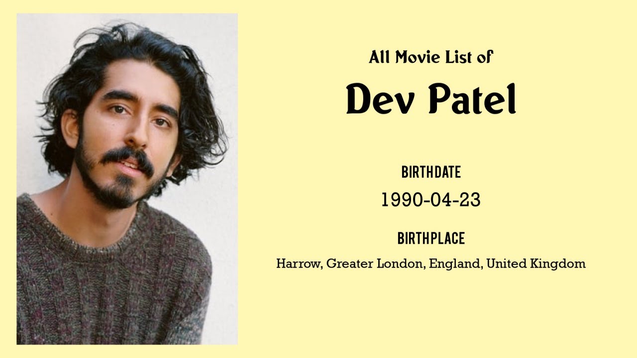 Dev Patel Movies list Dev Patel| Filmography of Dev Patel - YouTube