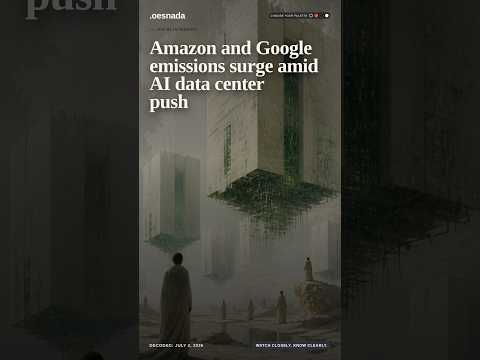 Amazon and Google emissions surge amid AI data center push #shorts