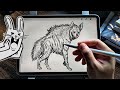 How to draw Striped Hyena 🐕