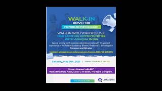 Walk-in drive for IP experienced professionals #Patent/Trademark