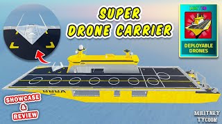 Super Drone Carrier Showcase & Review | Military Tycoon Roblox screenshot 4