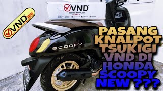 Test Sound   Review Tsukigi Vnd Di Honda Scoopy New | Cara Pasang Knalpot Honda Scoopy new