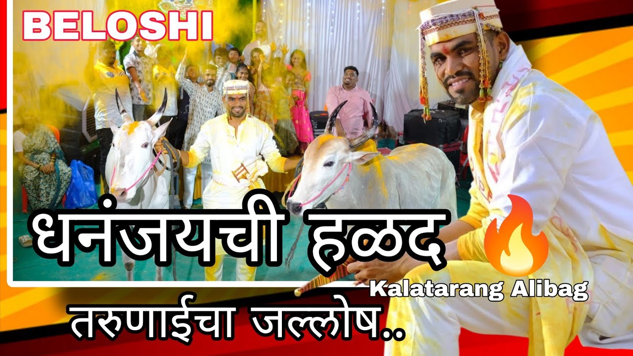 गावाकडची हळद 🔥 धनंजयची हळद | DJ & बँज्यो वर तरुणाईचा भन्नाट डान्स || Kalatarang Alibag 