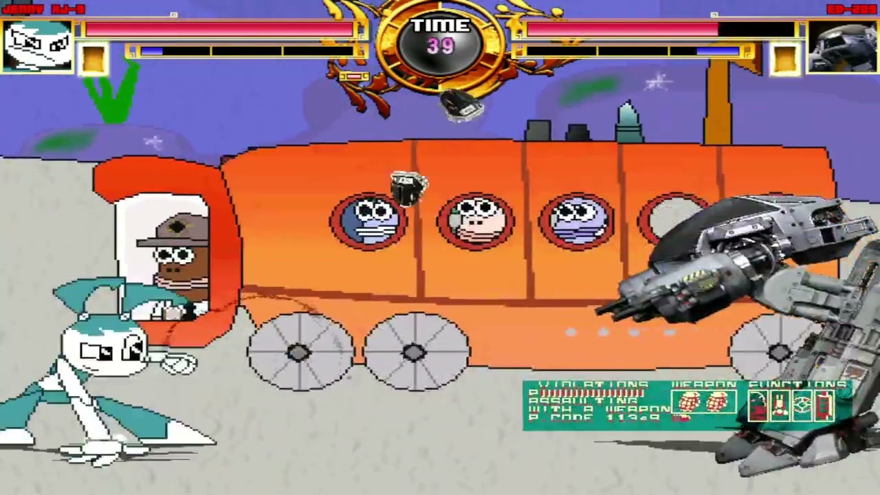 NICK54222 MUGEN: Jenny Wakeman VS ED-209 HD - YouTube