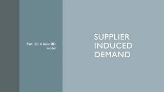 Supplier Induced Demand 1/2: A Basic SID Model