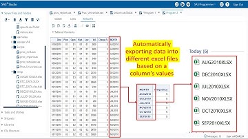 Automatically exporting the data into different excel files based on the values in a given variable