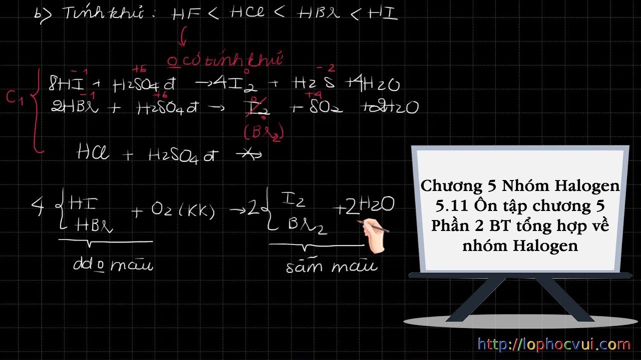 Hóa học 10 CB&NC - Chương 5 Nhóm Halogen - 5.11 Ôn tập chương 5 - Phần 2 BT tổng hợp về nhóm Halogen