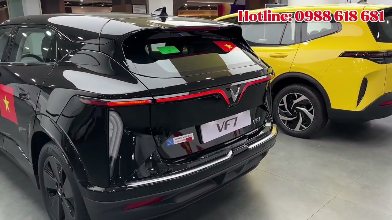 Chi tiết nội thất và ngoại thất VinFast VF7 phiên bản ECO màu đen | Tiến VinFast Minh Đạo