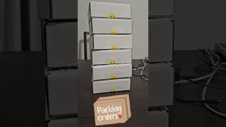 Packing up 6 orders that I need to ship out! #packing #order #story #shorts #smallbusiness