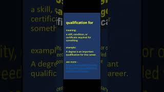 Qualification Meaning | Preposition Mistakes #Shorts #eslprepositions#englishvocabmastery