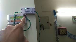 Sonoff Basic Smart Wifi Switch Demo with Google Assistant Voice command.