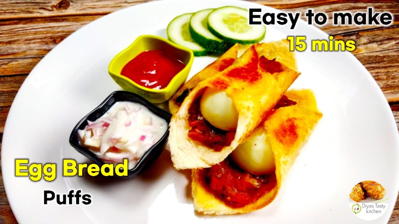 Egg Puff l Egg Yolk Puff l Egg Bread Puff l Evening Snacks l Diyas Tasty Kitchen