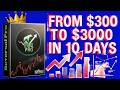 $300 into $3000 in just 10 days With my custom made indicator. || Day:01