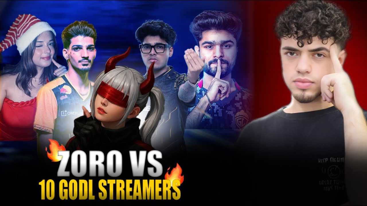 Zoro vs 10 Godlike Streamers 😈⚔️ | One Man Destruction