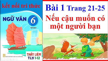 Ngữ Văn 6 Bài 1 Trang 21 - 25 | Nếu cậu muốn có một người bạn | sách kết nối tri thức với cuộc sống