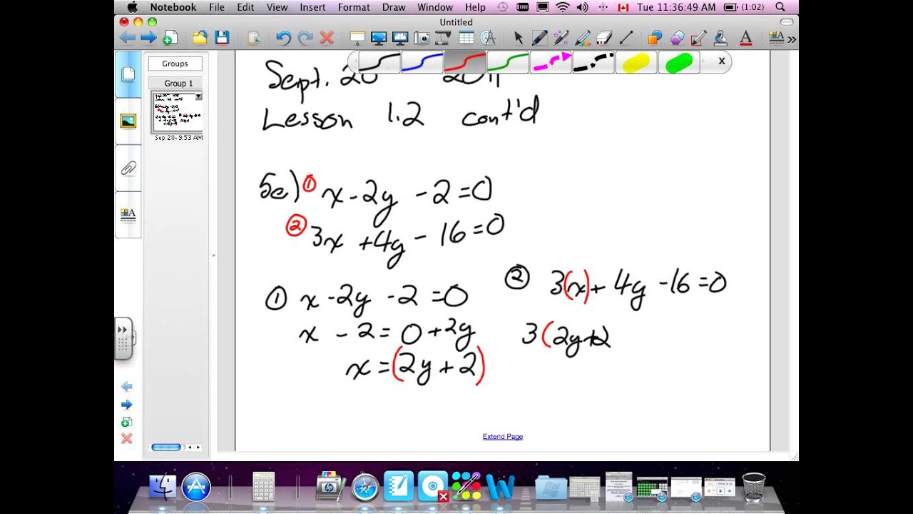 Substitution grade 10 academic Lesson 1 2 Part 2 - YouTube