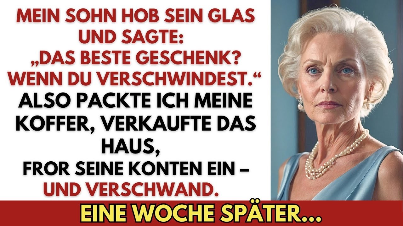 An meinem Geburtstag sagte mein Sohn, mein bestes Geschenk sei zu verschwinden. Also tat ich es…