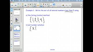 2.2 Describing Sets (part 1)