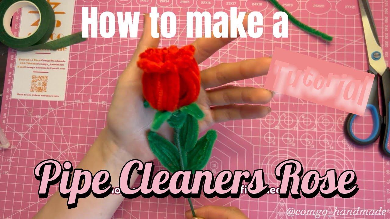 8. How to make a Pipe Cleaner Rose Bouquet🌹 (Chenille stems flower