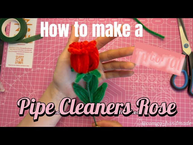 DIY Pipe Cleaners Kit - Blue Rose Flower