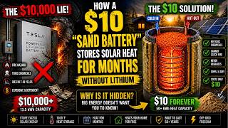 How A $10 Sand Battery Stores Solar Heat For Months WITHOUT Lithium. Why Is It Hidden