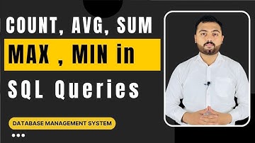 COUNT, AVG, SUM, MAX & MIN Functions in SQL Query Urdu/Hindi