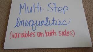 Solving Inequalities with Variables on Both Sides Tutorial