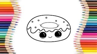 donut cartoon draw