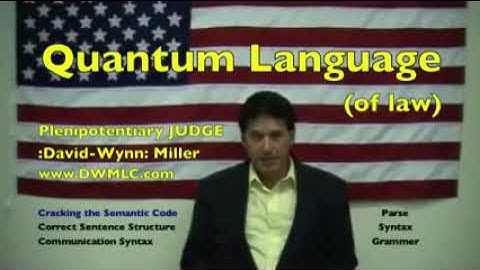 David Wynn Miller: Parse Syntax Grammar Simplified