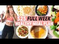 $25 FULL WEEK HEALTHY & WEIGHT LOSS MEAL PLAN (cheap meal prep, college student easy budget recipes)
