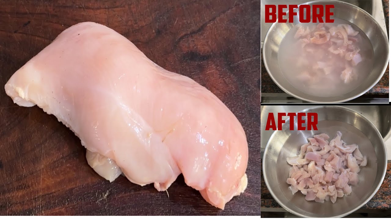 How To Clean And Cut Bonless Chicken Before Cooking 🐓 - YouTube
