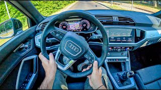 2023 Audi Q3 II Sportback [1.5 35 TFSI 150HP] |0-100| POV Test Drive #1725 Joe Black