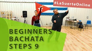 Beginners Bachata Steps Course - Class 9 - Basic with waves