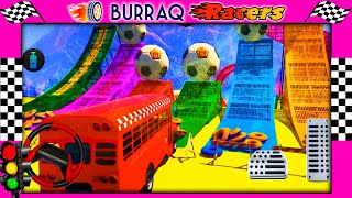 Superheroes Bus Racing Game #1 ( Downhill Bus Game Online ) Bus Stunts Gameplay | Burraq Racers screenshot 5