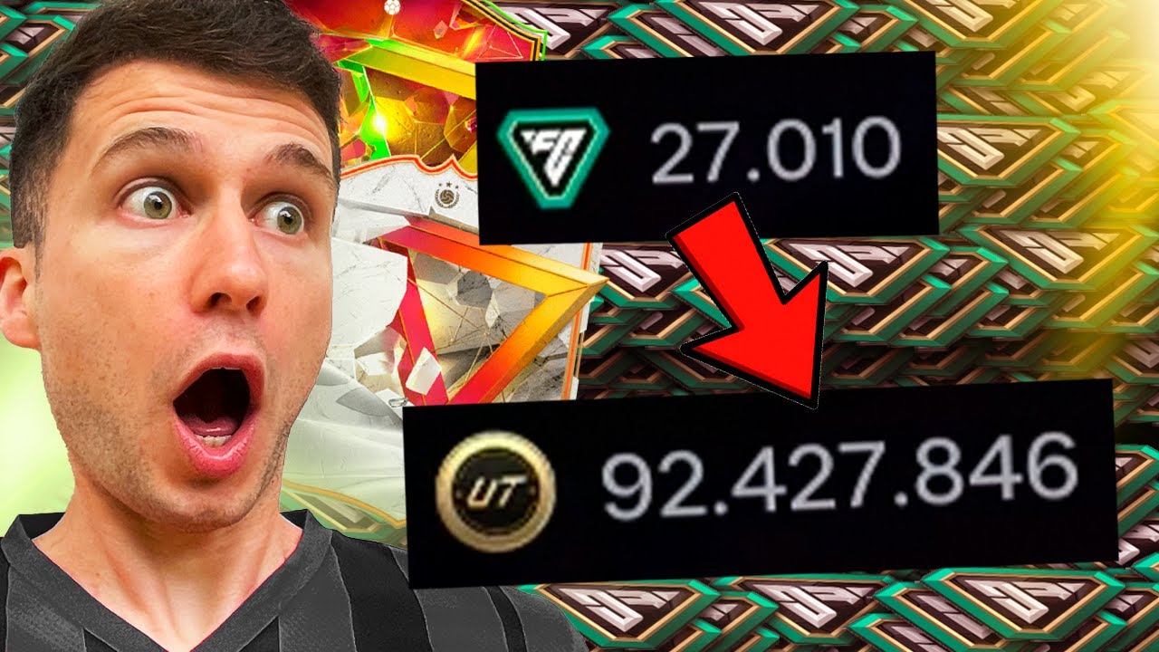 INSANO!! ABRI 27K DE FC POINTS EM UMA CONTA COM 92 MILHÕES DE COINS 🤑🤑 EA FC 24 ULTIMATE TEAM