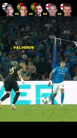 Valverde VS Ronaldo VS Bruno VS Rooney VS Beckham : Longshot Meter Challenge🤯🚀