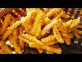 The View Of Food, Taste Crispy Fried Potato And Fried Banana, Amazing Cambodian Street Food