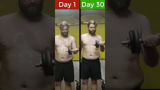 Bicep Curls for 30 Days - Amazing Results! #shorts #biceps